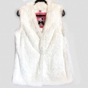 Bernardo Connection faux fur fleece vest  medium